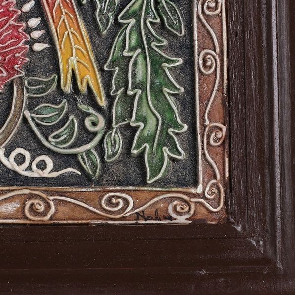 Alternate image for Bird and Nature-Themed Handmade Marble Dust Relief Wall Art Midnight Birds I