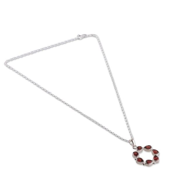 Alternate image for Five-Carat Natural Garnet Vortex-Shaped Pendant Necklace Romance Within
