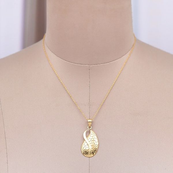 Alternate image for High-Polished Traditional Brass Pendant Necklace from India A Sacred Drop