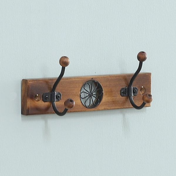 Alternate image for Floral Jali-Style Openwork Beech Wood and Iron Coat Rack Floral Majesty
