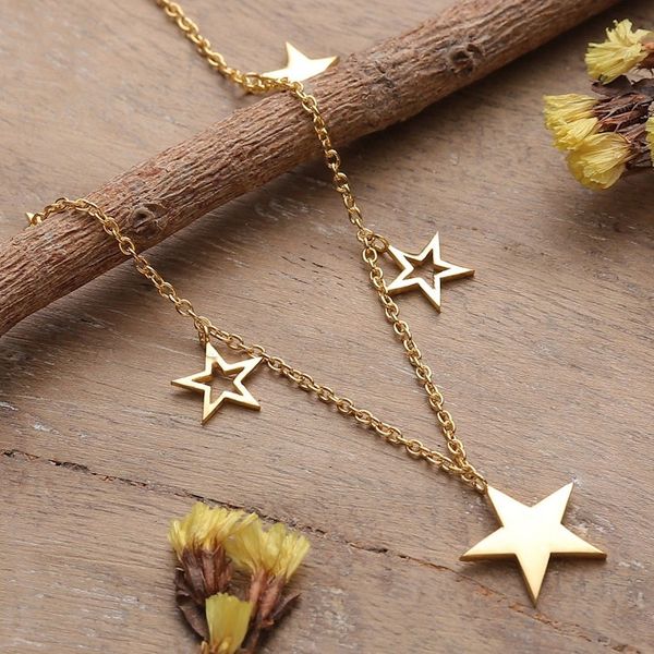 Alternate image for Adjustable Gold-Plated Star-Themed Charm Necklace from India Star Spark