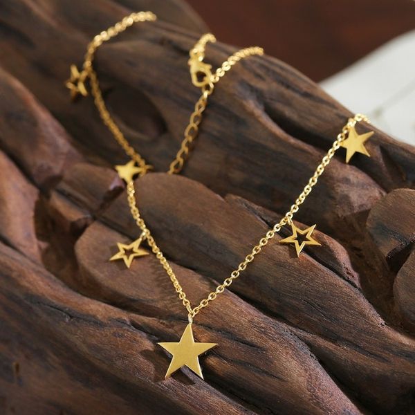 Alternate image for Adjustable Gold-Plated Star-Themed Charm Necklace from India Star Spark