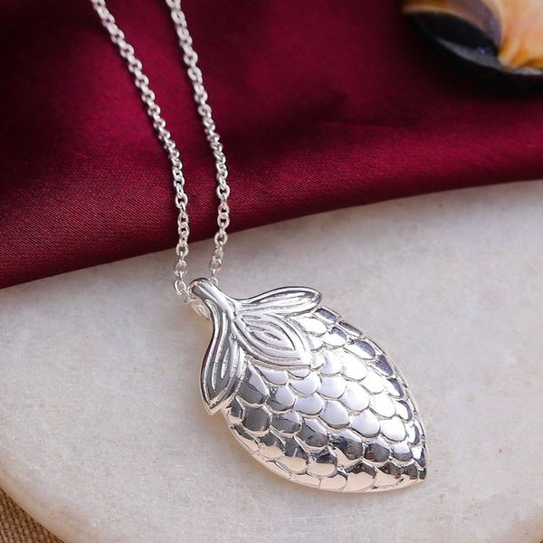 Alternate image for Strawberry-Themed Silver-Plated Brass Pendant Necklace Sweet Light