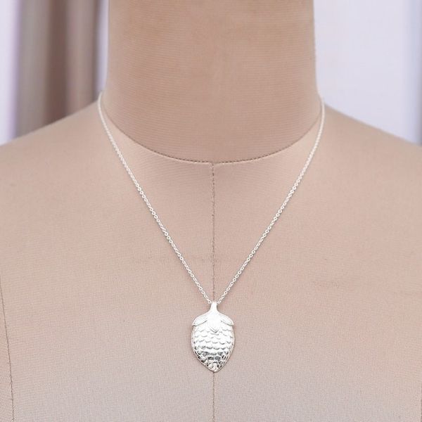 Alternate image for Strawberry-Themed Silver-Plated Brass Pendant Necklace Sweet Light