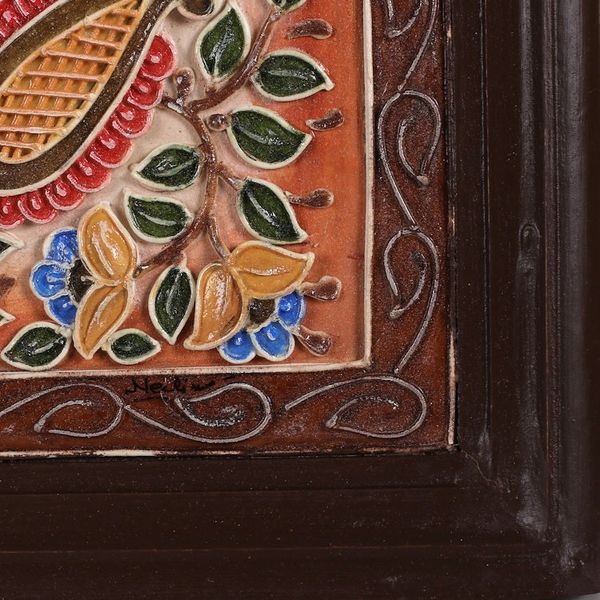 Alternate image for Classic Floral and Paisley Marble Dust Relief Wall Art Floral Mirage
