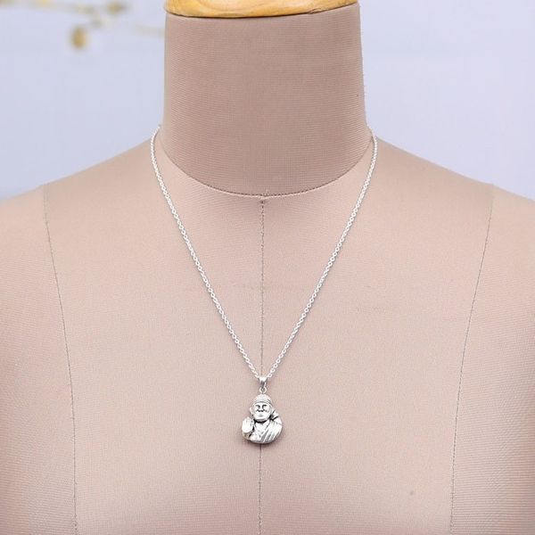 Alternate image for Polished Sterling Silver Shirdi Sai Baba Pendant Necklace Shirdi Sai Baba
