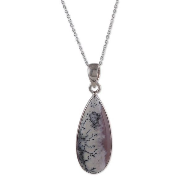 Alternate image for High-Polished Drop-Shaped Agate Pendant Necklace Drop of Magic