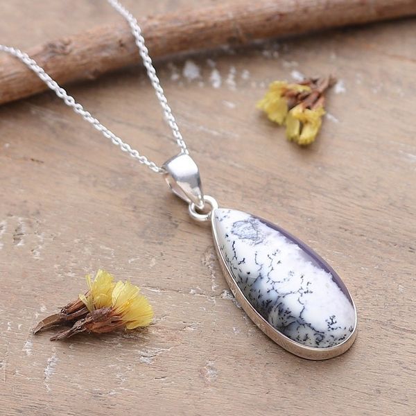 Alternate image for High-Polished Drop-Shaped Agate Pendant Necklace Drop of Magic