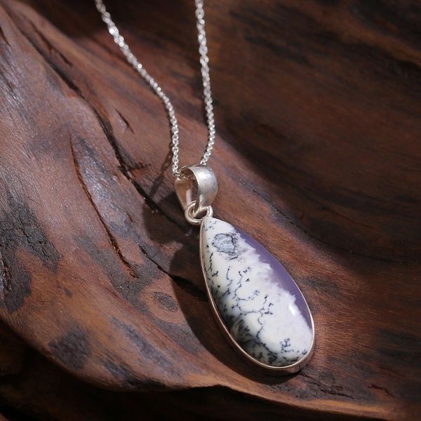 Alternate image for High-Polished Drop-Shaped Agate Pendant Necklace Drop of Magic