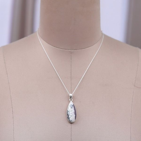 Alternate image for High-Polished Drop-Shaped Agate Pendant Necklace Drop of Magic