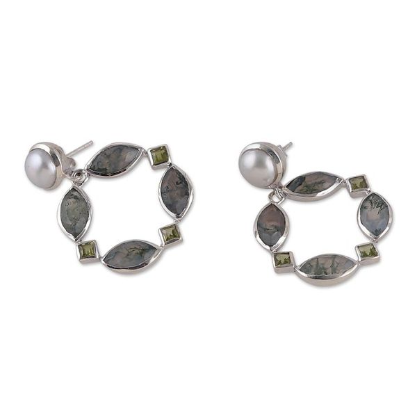 Alternate image for Faceted 10-Carat Multi-Gemstone Dangle Earrings from India Era of Fortune