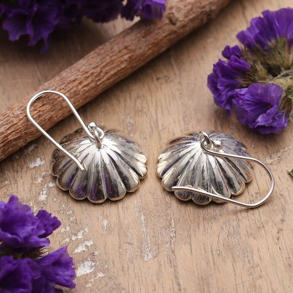 Alternate image for High-Polished Sterling Silver Parasol-Shaped Dangle Earrings Dazzling Parasol