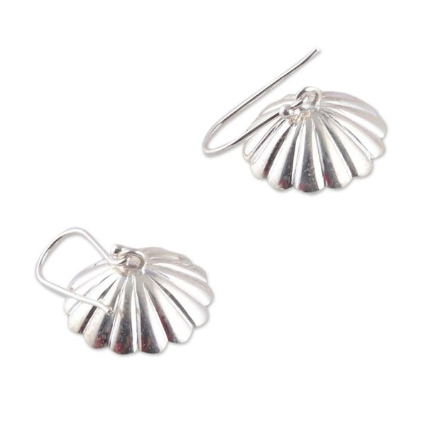 Alternate image for High-Polished Sterling Silver Parasol-Shaped Dangle Earrings Dazzling Parasol