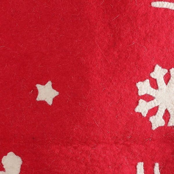 Alternate image for Handmade Applique Wool Felt Christmas Table Runner in Red Red Holidays