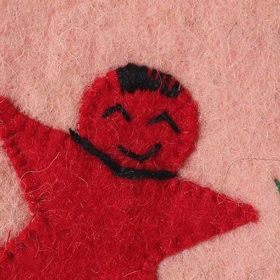 Alternate image for Set of 2 Handcrafted Holiday-Themed Wool Felt Mobile Cases Holiday Vibes