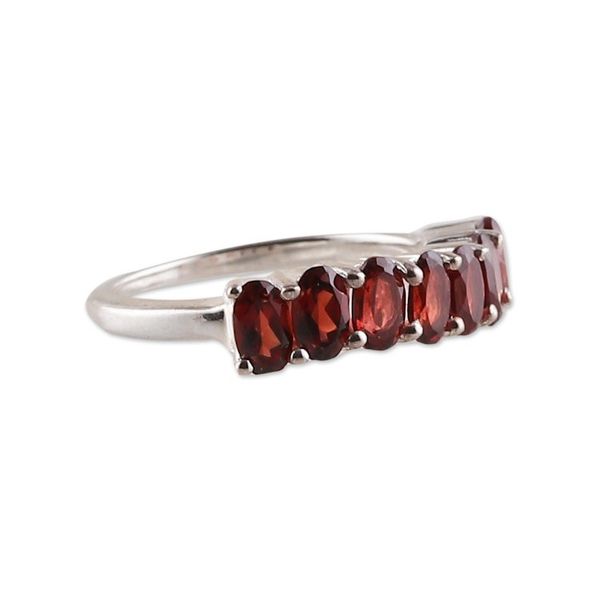 Alternate image for Polished One-Carat Faceted Garnet Cocktail Ring from India Positive Passion