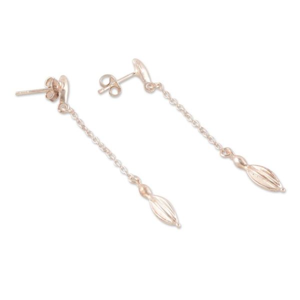 Alternate image for Polished Modern Sterling Silver Dangle Earrings from India Sublime Dance