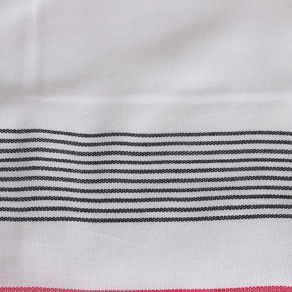 Alternate image for Set of 3 Teal, Red and Yellow Striped Cotton Dish Towels Stripes of Elegance