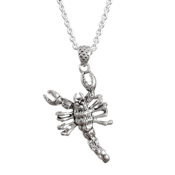 Alternate image for Polished Sterling Silver Necklace with Scorpion Pendant Scorpion Delight
