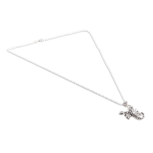 Alternate image for Polished Sterling Silver Necklace with Scorpion Pendant Scorpion Delight