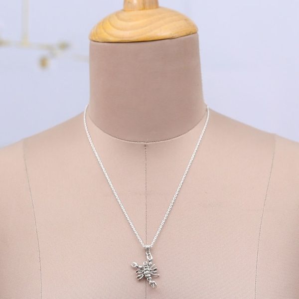 Alternate image for Polished Sterling Silver Necklace with Scorpion Pendant Scorpion Delight