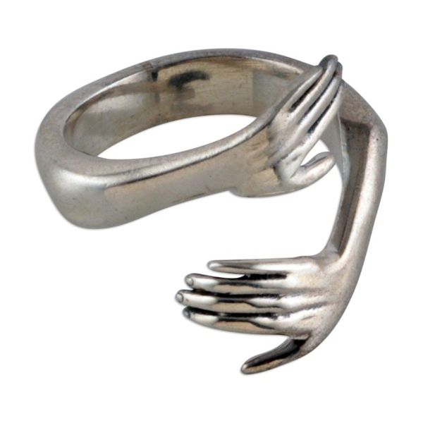Alternate image for Inspirational Polished Sterling Silver Wrap Ring from India Friendly Embrace