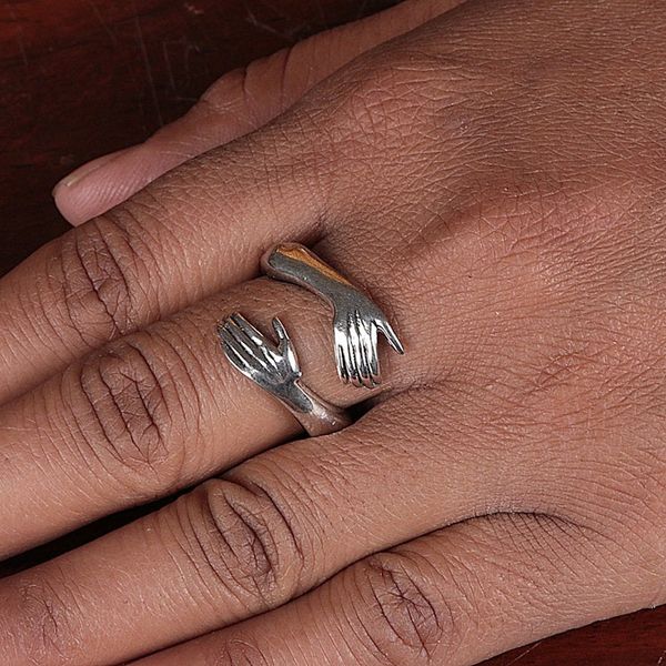Alternate image for Inspirational Polished Sterling Silver Wrap Ring from India Friendly Embrace