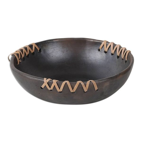 Alternate image for Set of 4 Handcrafted Round Black Ceramic Bowls Classic Saga