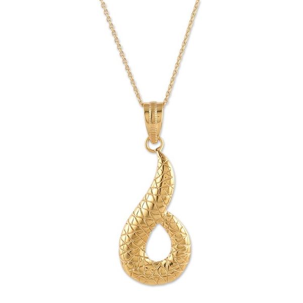 Alternate image for High-Polished Classic Brass Pendant Necklace from India Victorious Waves