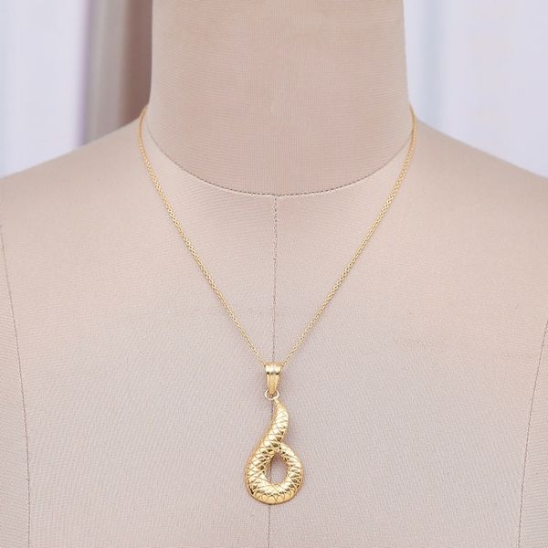 Alternate image for High-Polished Classic Brass Pendant Necklace from India Victorious Waves