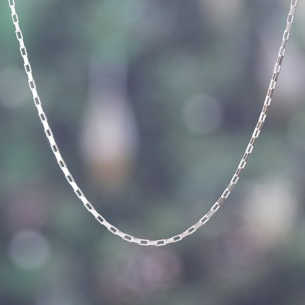 Alternate image for High-Polished Sterling Silver Box Chain Necklace Metropolitan Bonds