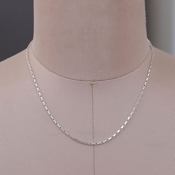 Alternate image for High-Polished Sterling Silver Box Chain Necklace Metropolitan Bonds