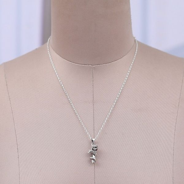 Alternate image for Dragon-Themed Sterling Silver Pendant Necklace from India Dragon Twist