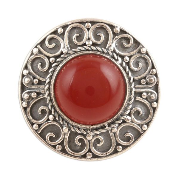 Alternate image for Red Onyx Cocktail Ring in a Combination Finish Courageous Glory