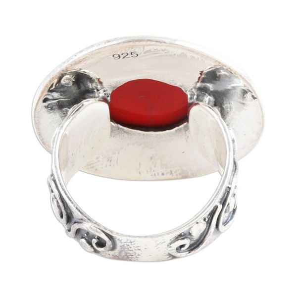 Alternate image for Red Onyx Cocktail Ring in a Combination Finish Courageous Glory