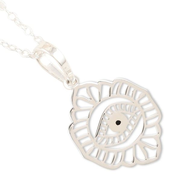 Alternate image for Polished Sterling Silver Mystic Pendant Necklace from India Divine Glance