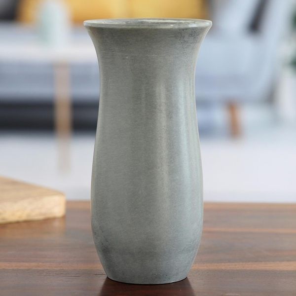 Alternate image for Grey Decanter Handcrafted from Natural Soapstone in India Grey Fantasy