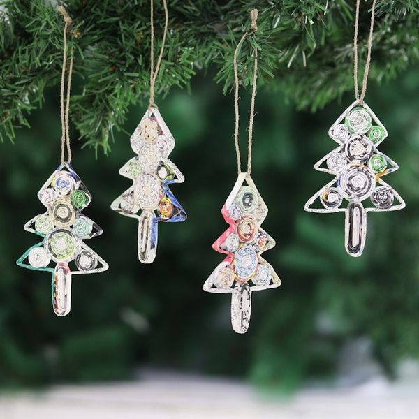 Alternate image for Set of 4 Eco-Friendly Christmas Tree Ornaments from India Eco Christmas