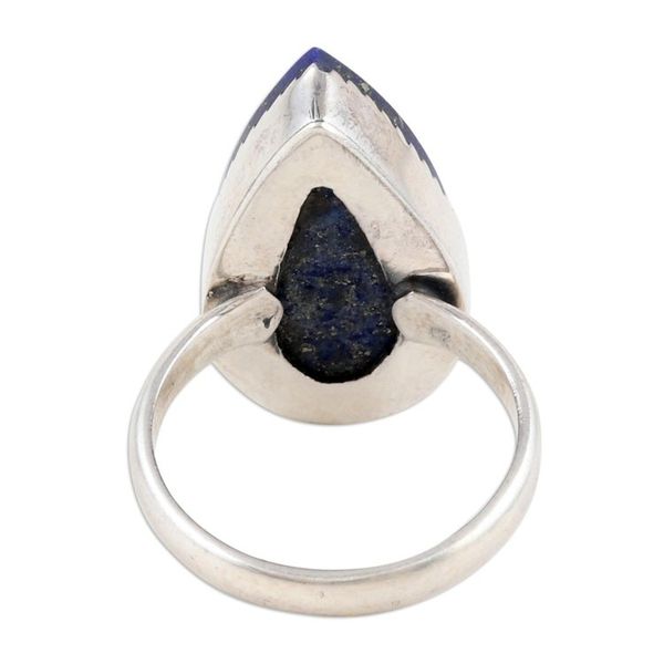 Alternate image for Sterling Silver Cocktail Ring with Lapis Lazuli Gemstone Wise Universe