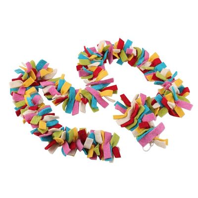 Alternate image for Handcrafted Colorful Wool Felt Garland with Cotton Loops Vivacious Celebrations