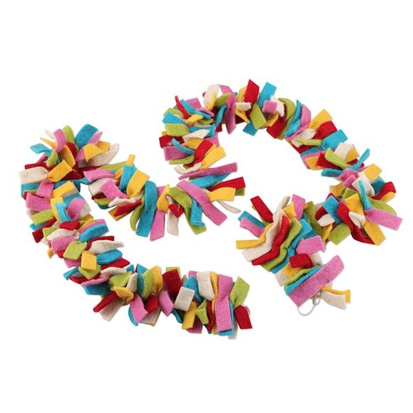 Alternate image for Handcrafted Colorful Wool Felt Garland with Cotton Loops Vivacious Celebrations