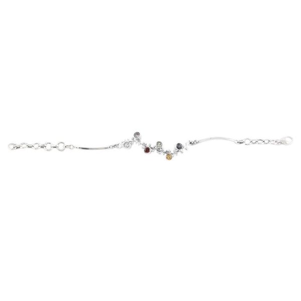 Alternate image for Multi-Gemstone Sterling Silver Pendant Bracelet from India Precious Berries