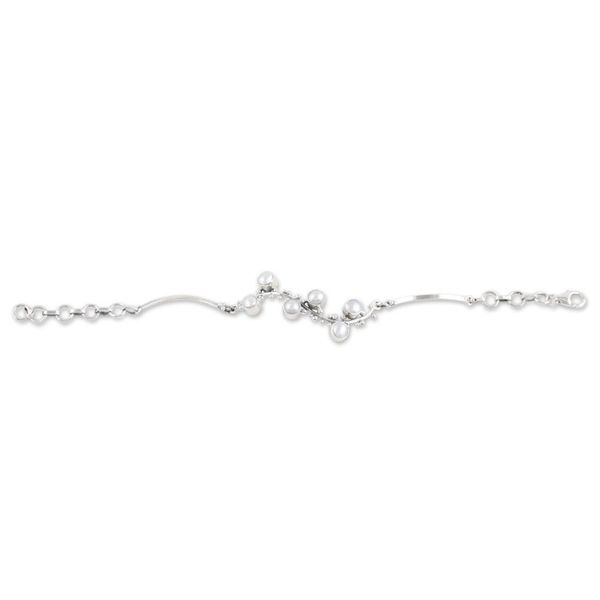 Alternate image for Sterling Silver Pendant Bracelet with Cultured Pearls Pearly Berries