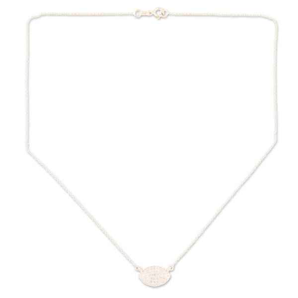 Alternate image for Sterling Silver Pendant Necklace with Cubic Zirconia Stones Glance at the Light