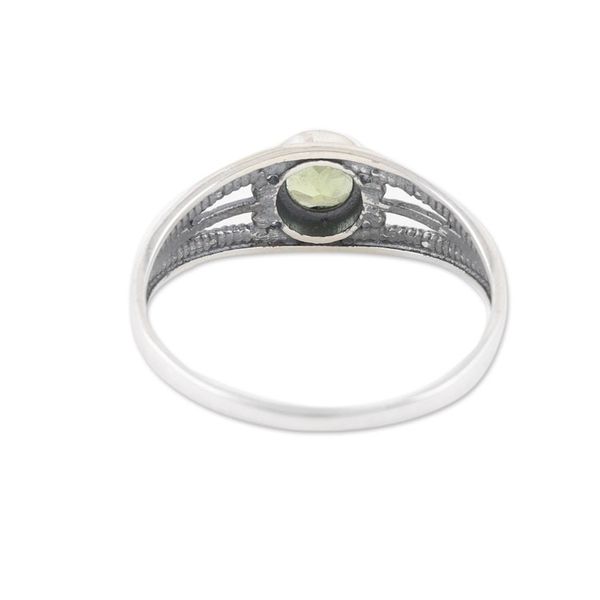 Alternate image for Polished Domed Single Stone Ring with Natural Peridot Gem Fortunate Eden