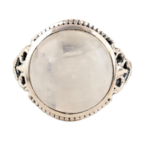 Alternate image for Rainbow Moonstone Cabochon Cocktail Ring from India Harmony Orb