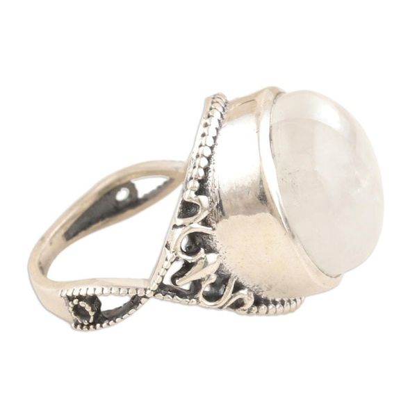 Alternate image for Rainbow Moonstone Cabochon Cocktail Ring from India Harmony Orb