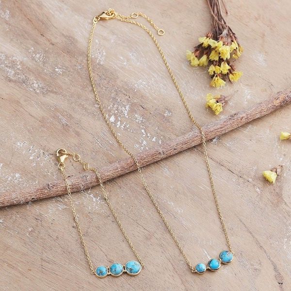Alternate image for 18k Gold-Plated Necklace and Bracelet Jewelry Set from India Paradise Love