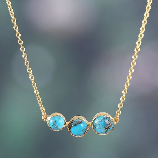 Alternate image for 18k Gold-Plated Necklace and Bracelet Jewelry Set from India Paradise Love