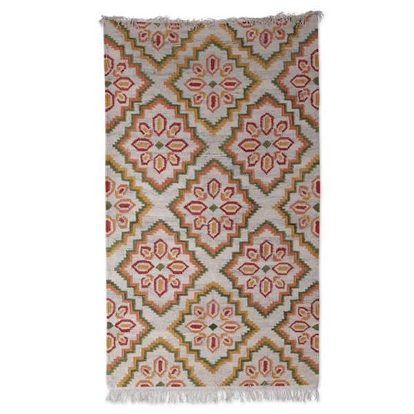 Alternate image for Traditional Floral Handloomed Wool Area Rug from India 3x5 Floral Boom